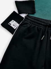 Green/Black Varisty Long Sleeve 100% Cotton T-Shirt and Joggers Set (3-16yrs) - Image 3 of 4