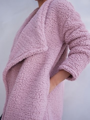 Pink Teddy Fleece Borg Cardigan - Image 4 of 6