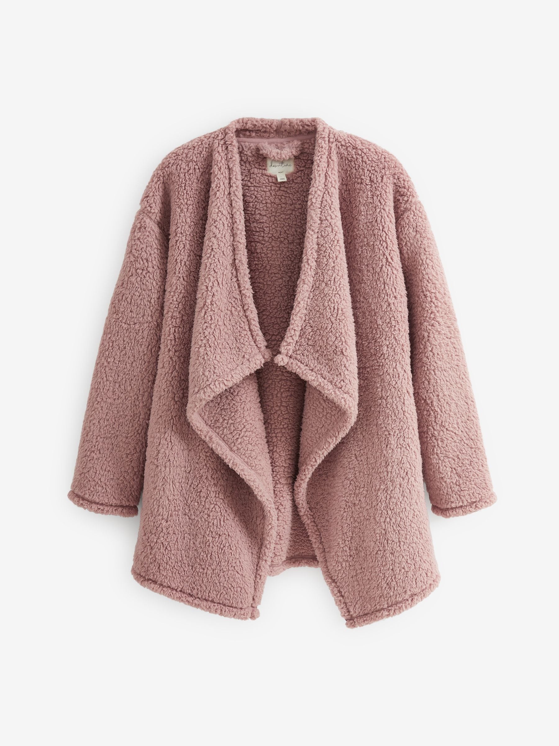 Buy Pink Teddy Fleece Borg Cardigan from Next Luxembourg
