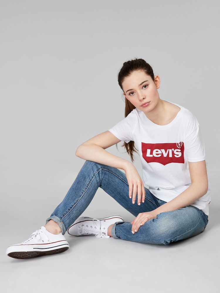 Levi's® White The Perfect 100% Cotton T-Shirt - Image 3 of 6
