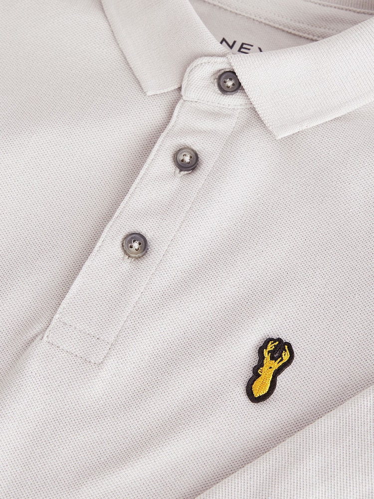 Grey Long Sleeve Polo Shirt (3-16yrs) - Image 3 of 3