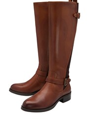 Ravel Brown Leather Knee High Boots - Image 2 of 4