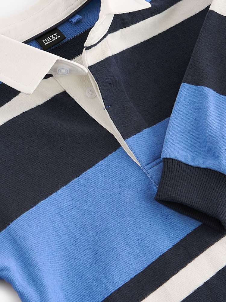 Azul - Polo de rugby de manga larga de algodón 100% (3-16 años) - Imagen 7 de 7 Azul - Polo de rugby de manga larga de algodón 100% (3-16 años) - Imagen 7 de 7
