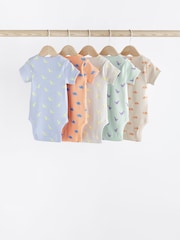 Bright Dinosaurs Baby Short Sleeve Bodysuit 5 Pack - Image 2 of 6