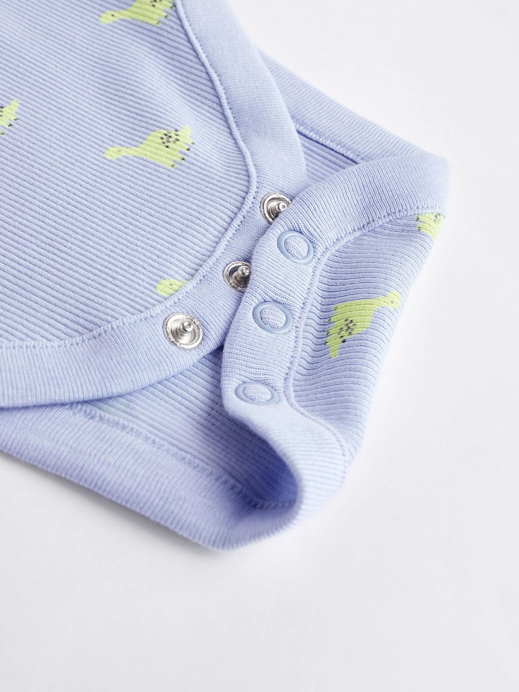 Bright Dinosaurs Baby Short Sleeve Bodysuit 5 Pack - Image 6 of 6