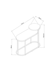 Dark Bronx Oak Effect Side Table - Image 4 of 8
