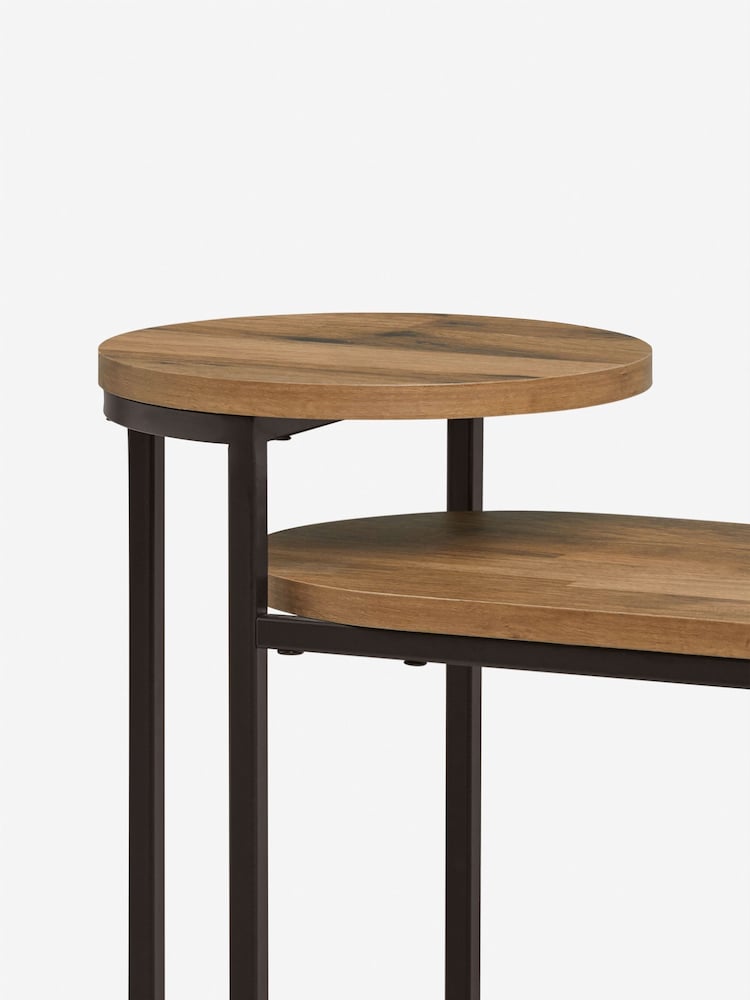 Dark Bronx Oak Effect Side Table - Image 8 of 8