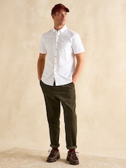 Joules Oxford White Short Sleeve Classic Fit Shirt - Image 4 of 8