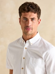 Joules Oxford White Short Sleeve Classic Fit Shirt - Image 5 of 8
