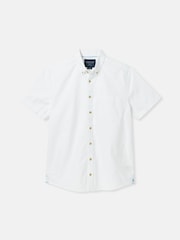 Joules Oxford White Short Sleeve Classic Fit Shirt - Image 8 of 8