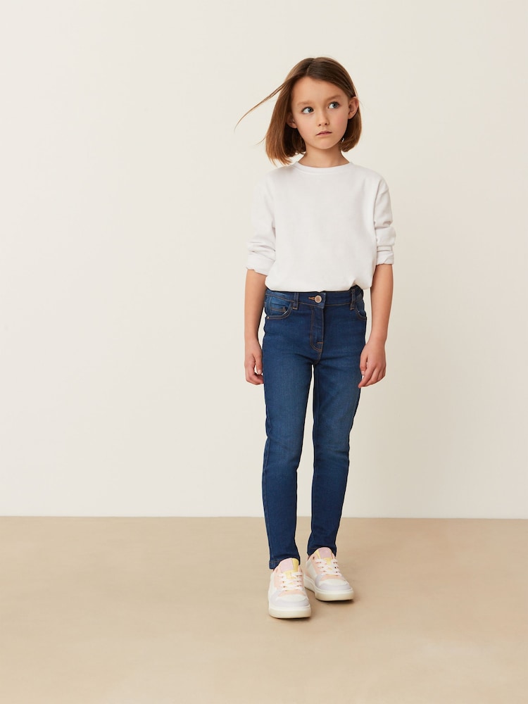 Denim Dark Blue Regular Length Jeggings (3-16yrs) - Image 2 of 5