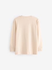 Ecru White Long Sleeve Cosy T-Shirt (3-16yrs) - Image 2 of 3