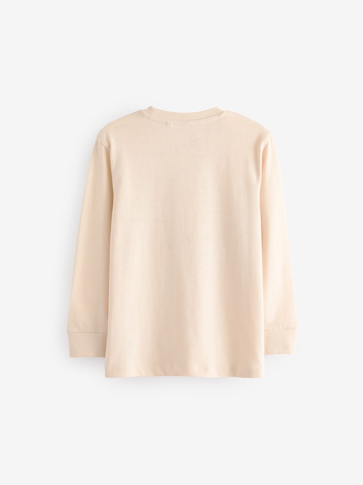 Ecru White Long Sleeve Cosy T-Shirt (3-16yrs) - Image 2 of 3