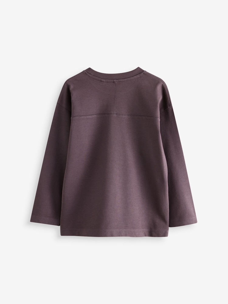 Lila - Langarm-T-Shirt in schwerer Qualität mit Waschung (3–16 J.) - Bild 2 von 3 Lila - Langarm-T-Shirt in schwerer Qualität mit Waschung (3–16 J.) - Bild 2 von 3