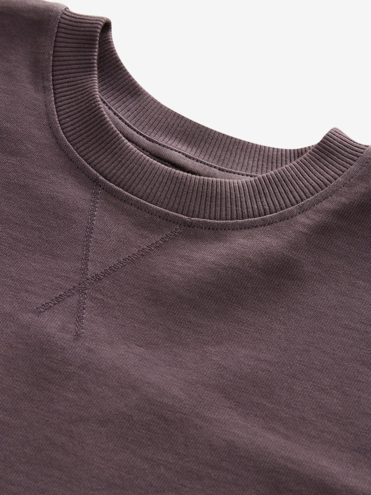 Purple Long Sleeve Heavyweight Washed T-Shirt (3-16yrs) - Image 3 of 3