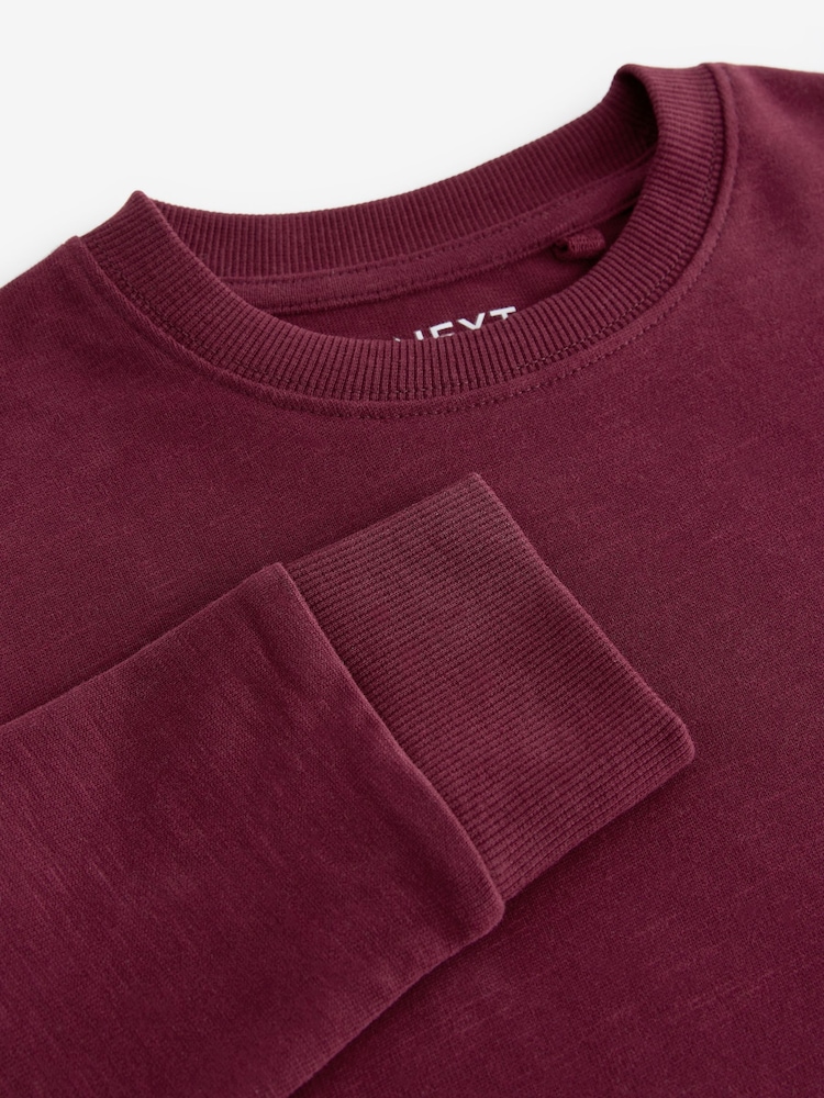 Burgundy Red Long Sleeve Cosy T-Shirt (3-16yrs) - Image 3 of 3