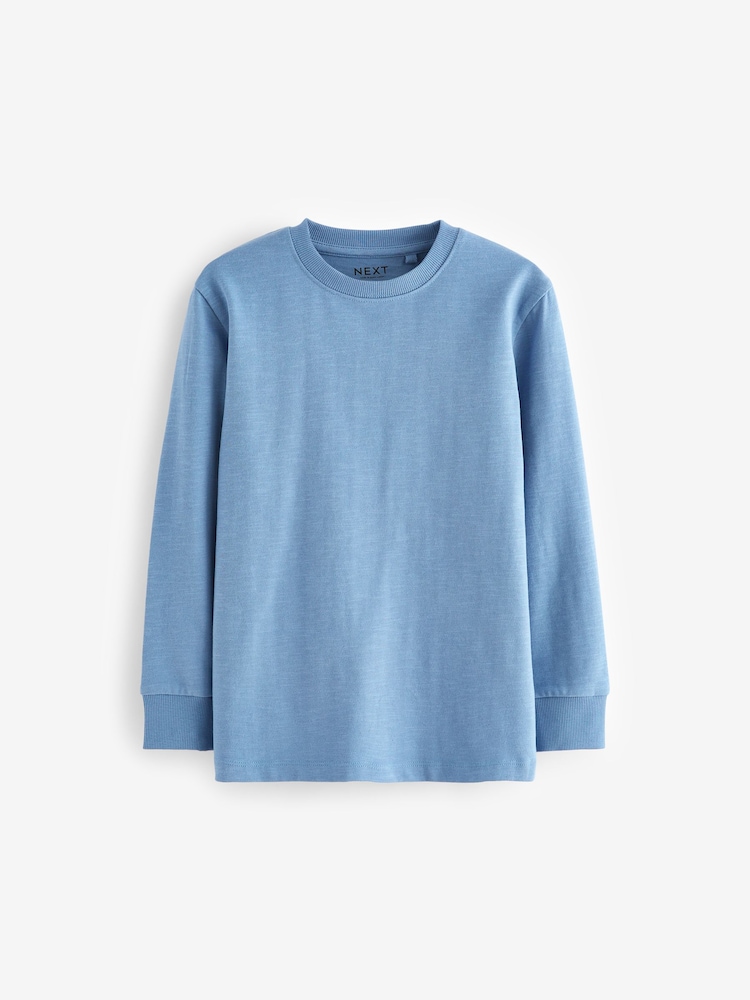 Light Blue Long Sleeve Cosy T-Shirt (3-16yrs) - Image 1 of 3