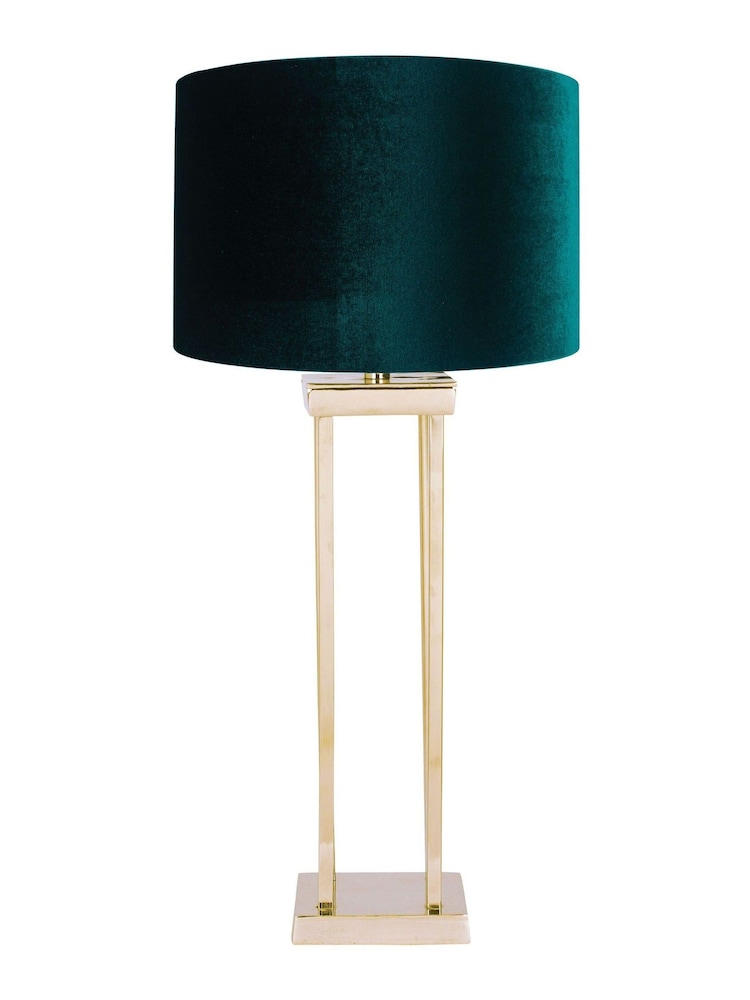 Pacific Green Langston Gold and Green Velvet Table Lamp - Image 1 of 2