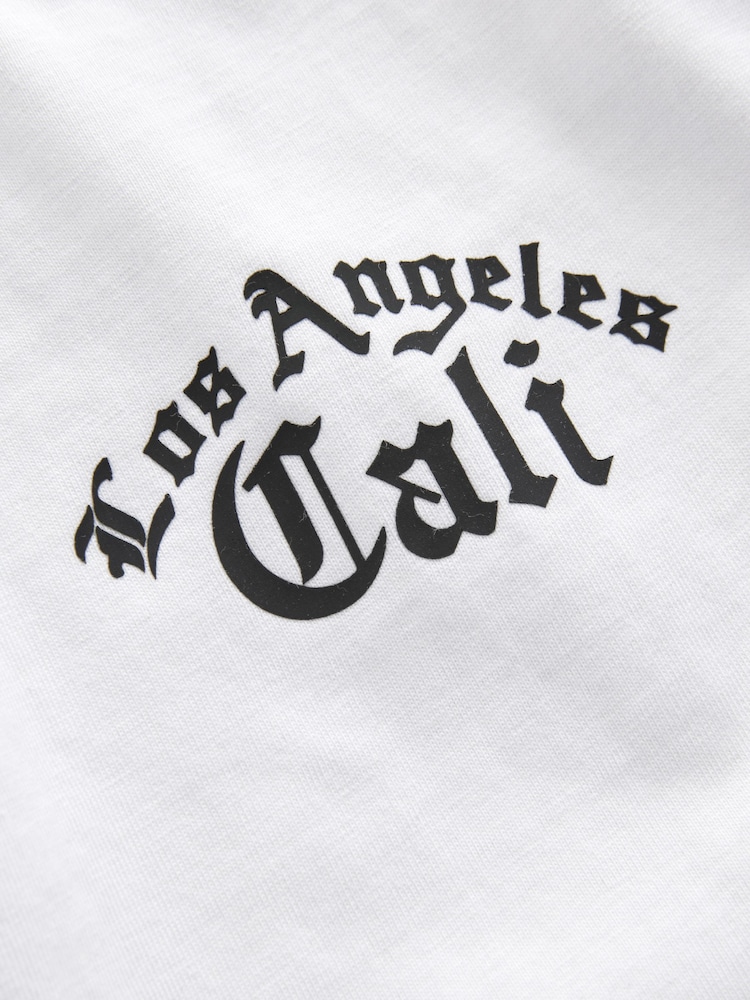 Noir/Blanc/Pierre Grunge Varsity - Relaxed Fit Graphic Print Short Sleeve 100% Cotton T-Shirts 3 Pack (3-16yrs) - Image 8 of 9