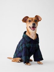 Gap Green & Navy Check Pet Softest Flannel Pyjamas One-Piece - Image 1 of 2