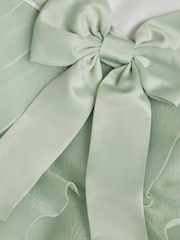 Salbeigrün - Monsoon – Cancan – Kleid mit Schleife und Rüschen, ärmellos - Bild 3 von 3