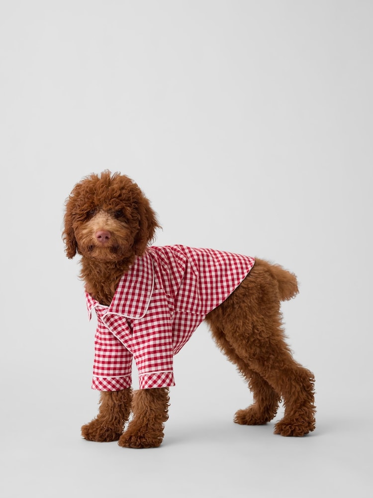 Gap Red Gingham Pet Softest Flannel Pyjamas One-Piece - Image 1 of 1 Gap Red Gingham Pet Softest Flannel Pyjamas One-Piece - Image 1 of 1