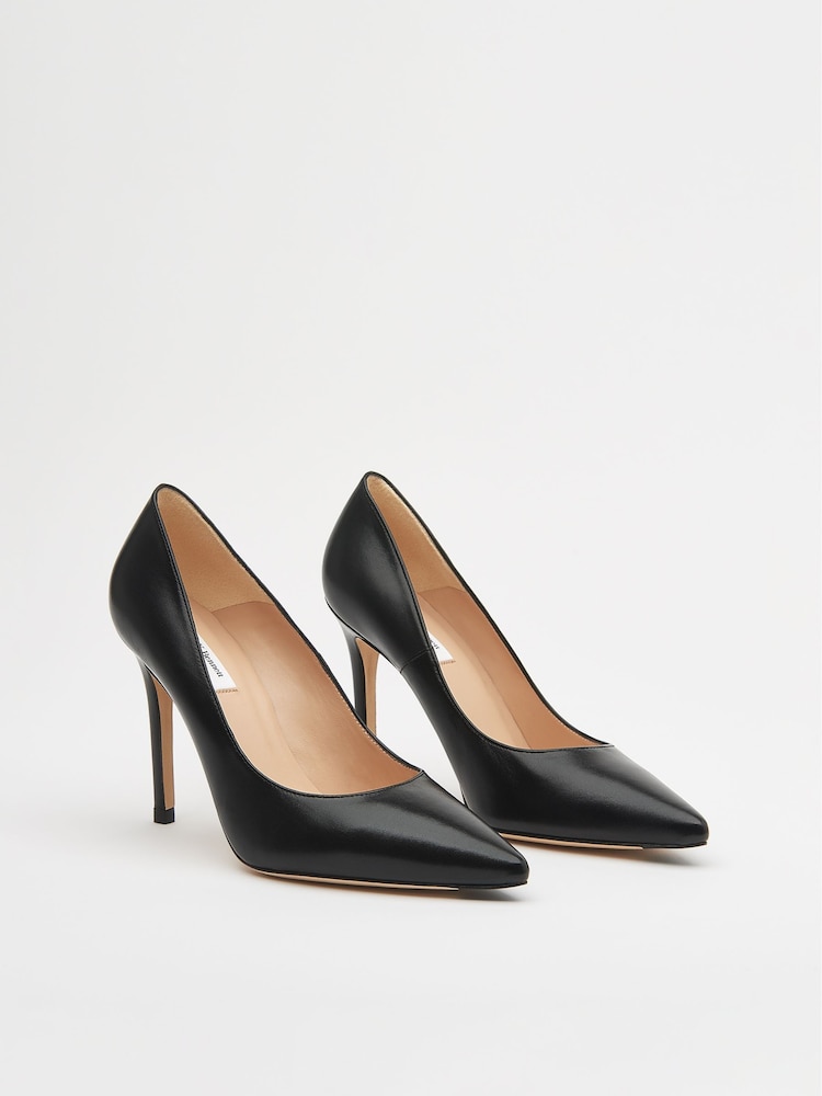 LK Bennett Black Trench Leather Fern Courts - Image 1 of 3