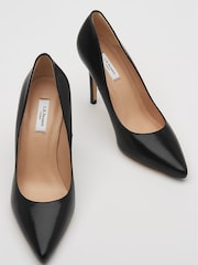 LK Bennett Black Trench Leather Fern Courts - Image 2 of 3