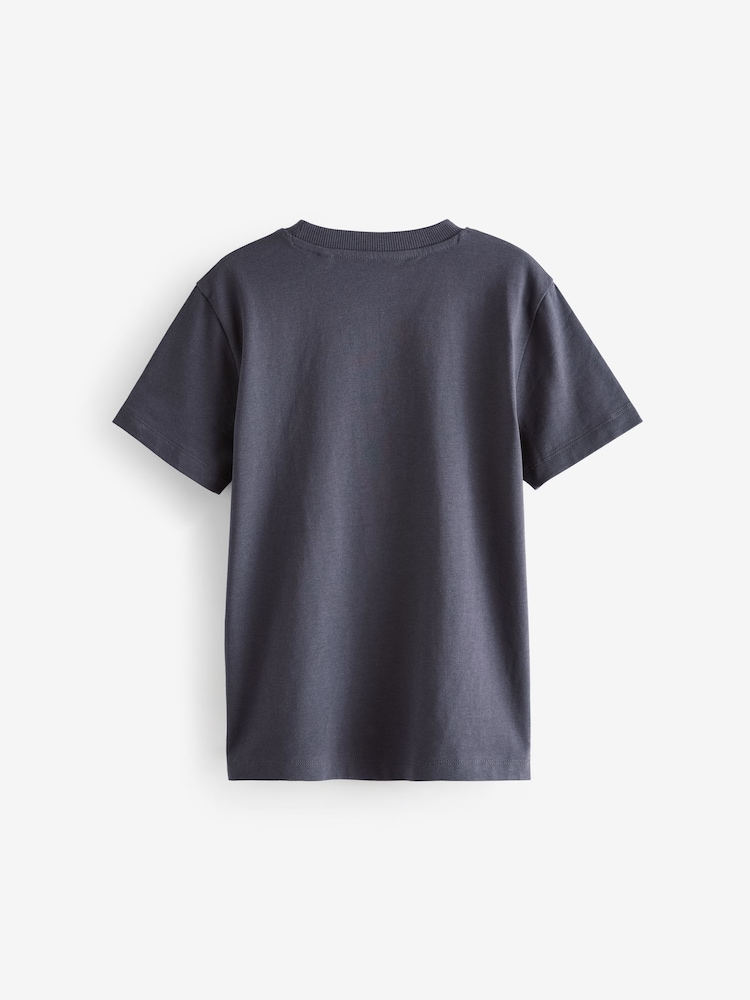 Grey Football Boot 100% Cotton Short Sleeve Graphic T-Shirt (3-16yrs) - Image 2 of 3 Grey Football Boot 100% Cotton Short Sleeve Graphic T-Shirt (3-16yrs) - Image 2 of 3