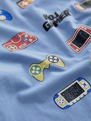 Blue Controller Relaxed Fit Short Sleeve Graphic T-Shirt (3-16yrs) - Image 3 of 3