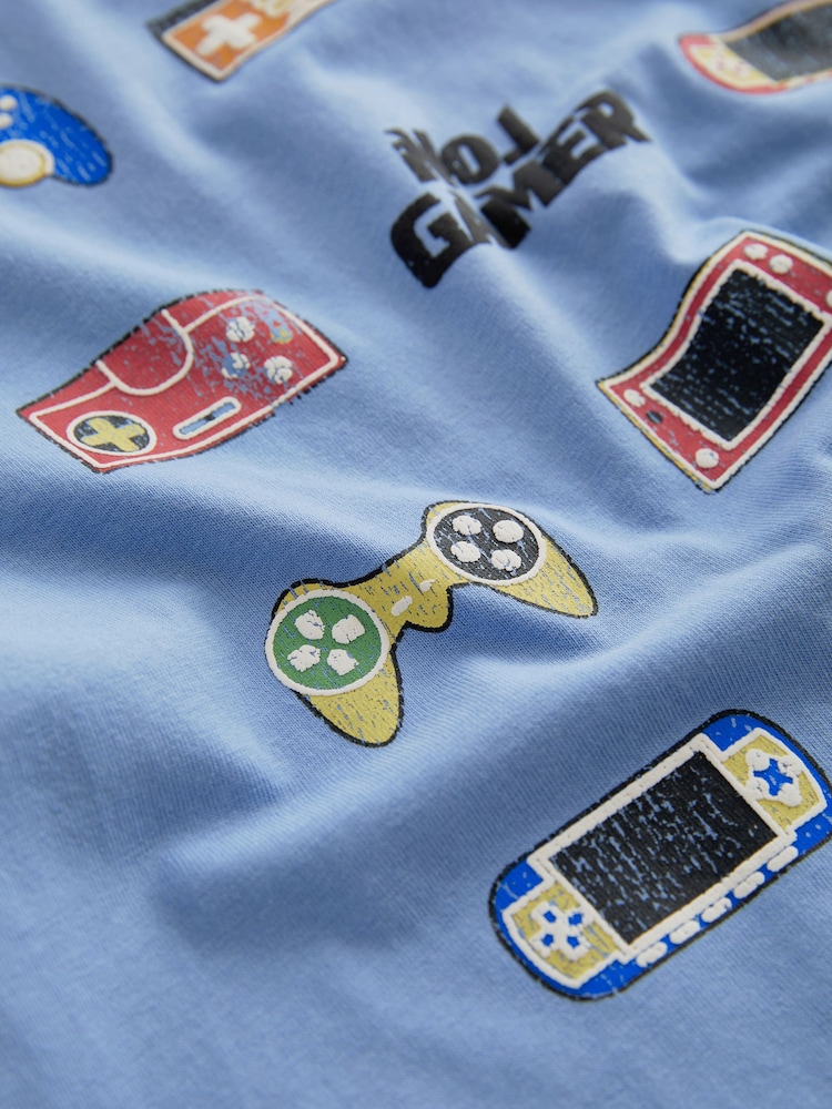 Blue Controller Relaxed Fit Short Sleeve Graphic T-Shirt (3-16yrs) - Image 3 of 3