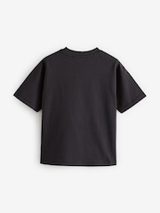 Black Football Relaxed Fit Short Sleeve Graphic Print T-Shirt (3-16yrs) - Image 2 of 4