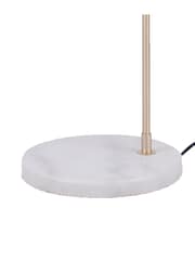 Pacific White/Gold Biba Marble Footed Retro Floor Lamp - Image 3 of 5