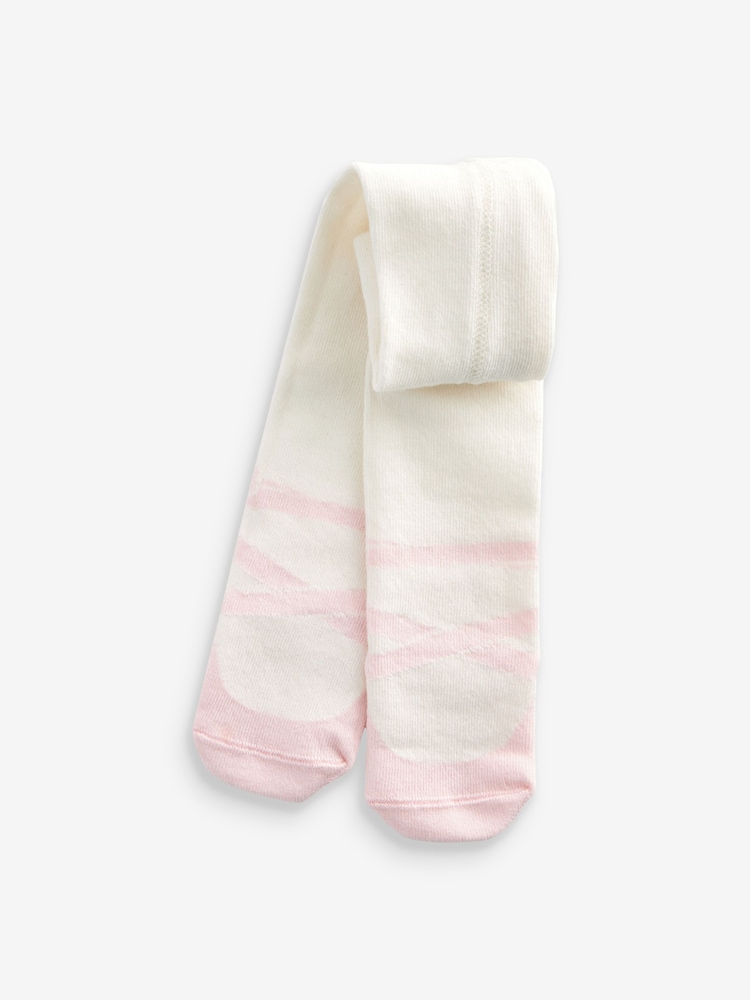 Pink Ballet Baby Single Tights With Design (0mths-2yrs) - Image 1 of 1 Pink Ballet Baby Single Tights With Design (0mths-2yrs) - Image 1 of 1