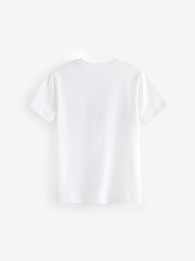 White Gamer Embroidery 100% Cotton Short Sleeve Graphic T-Shirt (3-16yrs) - Image 2 of 3 White Gamer Embroidery 100% Cotton Short Sleeve Graphic T-Shirt (3-16yrs) - Image 2 of 3