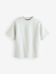 Grey Oversized Fit Short Sleeve Textured T-Shirt (3-16yrs) - Image 1 of 4