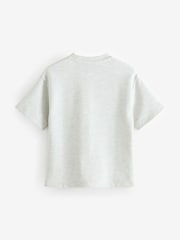 Grey Oversized Fit Short Sleeve Textured T-Shirt (3-16yrs) - Image 2 of 4