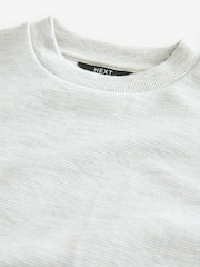 Grey Oversized Fit Short Sleeve Textured T-Shirt (3-16yrs) - Image 4 of 4