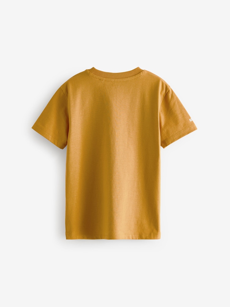 Yellow Dino 100% Cotton Short Sleeve Graphic T-Shirt (3-16yrs) - Image 2 of 3