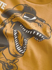 Yellow Dino 100% Cotton Short Sleeve Graphic T-Shirt (3-16yrs) - Image 3 of 3