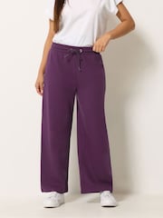 Viola - M&Co Petite Set felpa e pantaloni joggers a gamba larga - Immagine 3 di 5