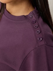 Viola - M&Co Petite Set felpa e pantaloni joggers a gamba larga - Immagine 4 di 5