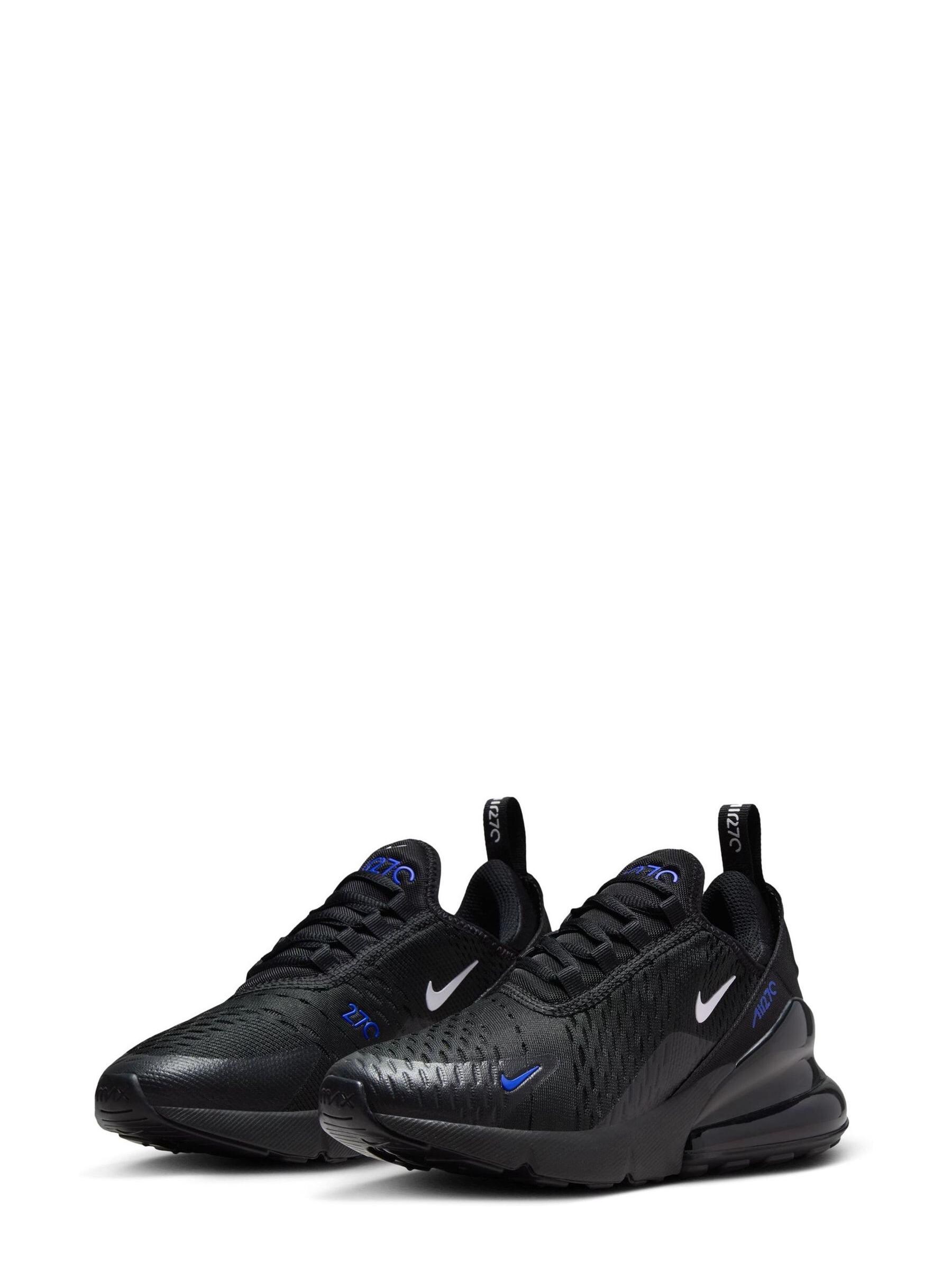 grey and blue air max 270