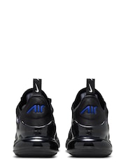 Nike Black/White/Blue Air Max 270 Trainers - Image 6 of 8