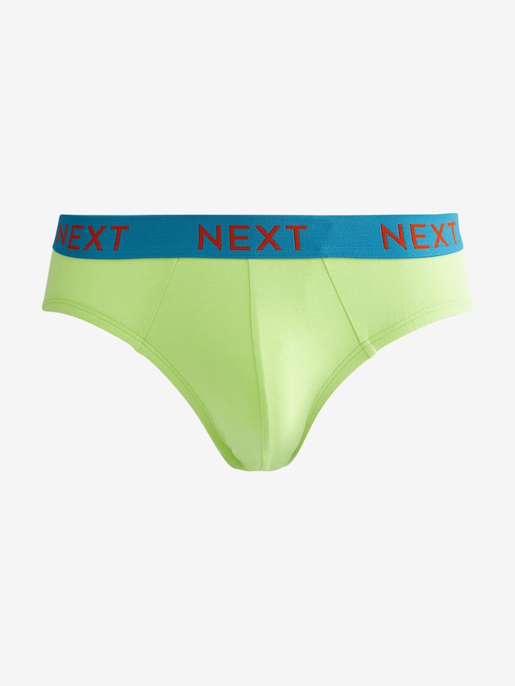 Bright Contrast Colour Waistband 10 pack Bright Waistband Briefs 8 Pack - Image 2 of 13 Bright Contrast Colour Waistband 10 pack Bright Waistband Briefs 8 Pack - Image 2 of 13