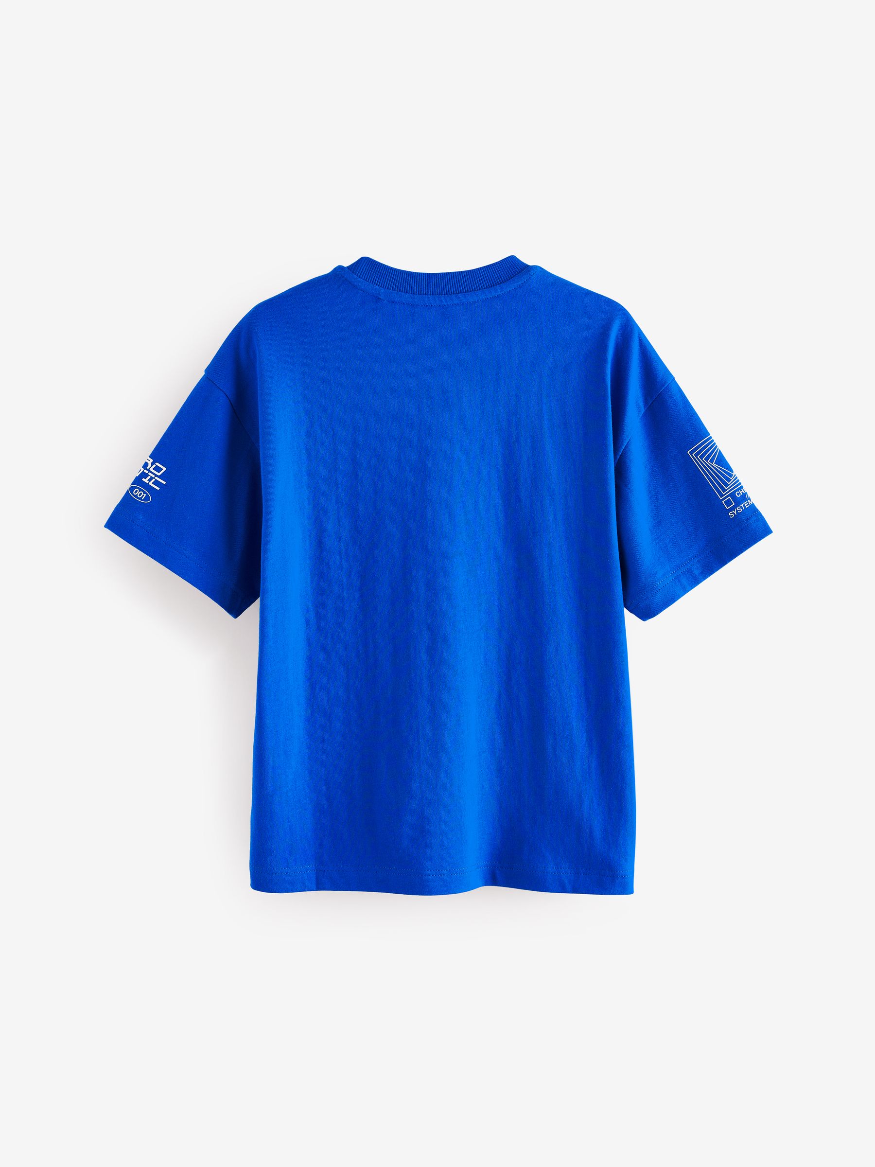 Buy Cobalt Blue Skull Controller Relaxed Fit Short Sleeve Graphic T-Shirt  (3-16yrs) from the Next UK online shop