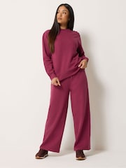 Rosso - M&Co Petite Set felpa e pantaloni joggers a gamba larga - Immagine 1 di 6