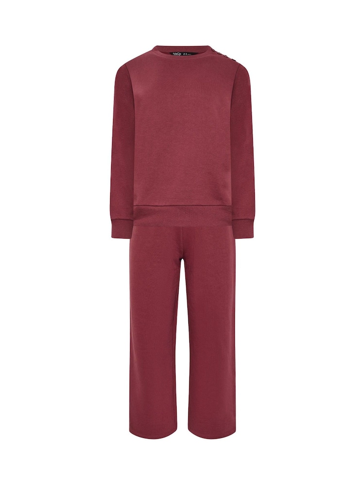 Rosso - M&Co Petite Set felpa e pantaloni joggers a gamba larga - Immagine 6 di 6 Rosso - M&Co Petite Set felpa e pantaloni joggers a gamba larga - Immagine 6 di 6