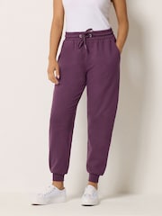 M&Co Purple Petite Sweat Top & Cuffed Leg Joggers Set - Image 2 of 5