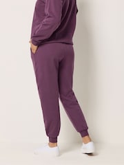 M&Co Purple Petite Sweat Top & Cuffed Leg Joggers Set - Image 3 of 5